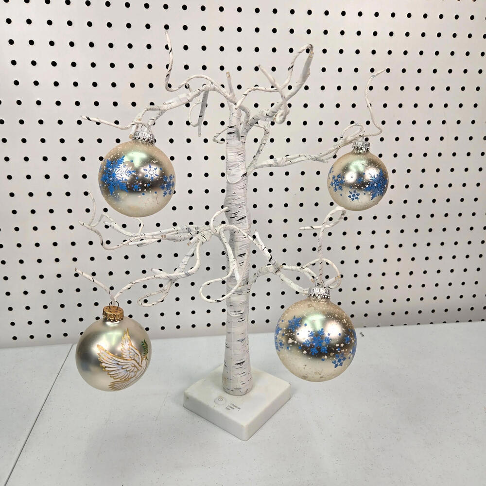 Christmas by Krebs‎ Sterling Silver Glass Ornaments Snowflakes Dove #73102